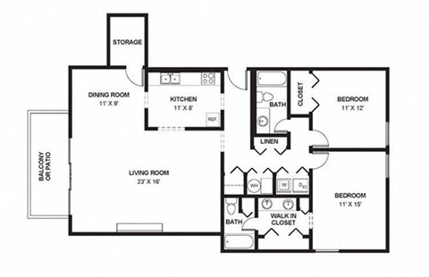 Two Bed Two Bath 1400 Square Feet at The Bridges at Foxridge, Mission